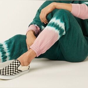 PINK Victoria’s Secret High Waist Campus Sweatpants In Green And Pink Ombre